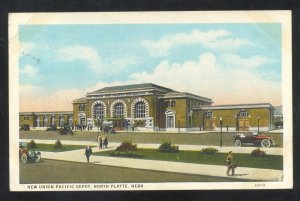 NORTH PLATTE NEBRASKA UNION PACIFIC RAILROAD DEPOT STATION VINTAGE POSTCARD