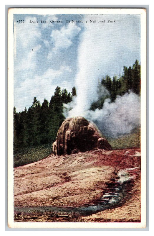 Vintage Postcard Lone Star Geyser Yellowstone National Park 