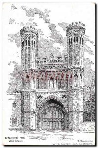 Postcard Old S Augustimes Abbey Great Gateway
