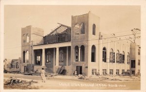 Miami Florida Church After Hurricane, Real Photo Vintage Postcard U8084