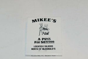 Mikee's A Place for Seafood Gulf Shores Alabama 20 Strike Matchbook