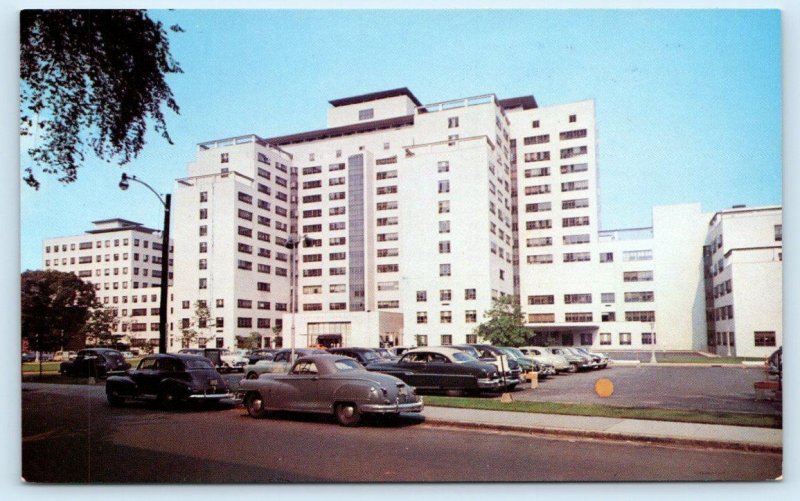 HARTFORD, CT Connecticut ~ GENERAL HOSPITAL c1940s Cars  Postcard