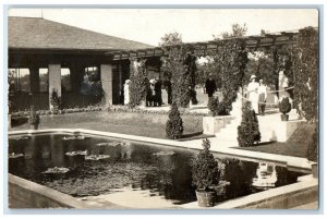 1915 Lily Pond Assiniboine Park Winnipeg Manitoba Canada RPPC Photo Postcard