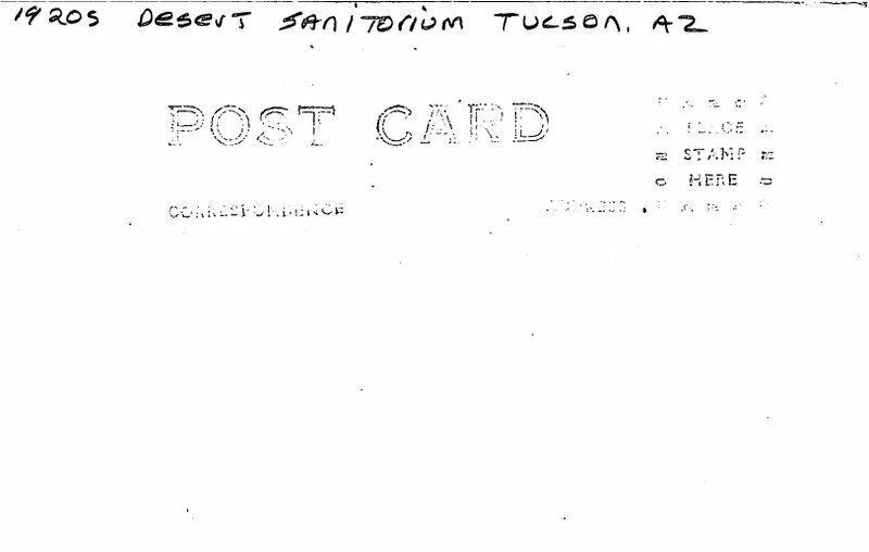 Desert Sanitarium Tucson Arizona 1920s RPPC Photo Postcard 4804