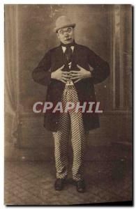 Postcard Old Clown Artist