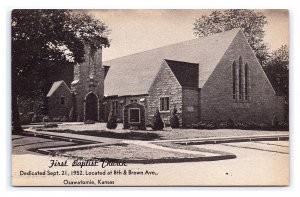 First Baptist Church Osawatomie Kansas Postcard