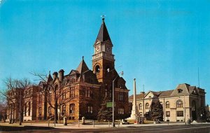 WOODBURY, New Jersey NJ  CLOUCESTER COUNTY COURT HOUSE~Civil War Statue Postcard