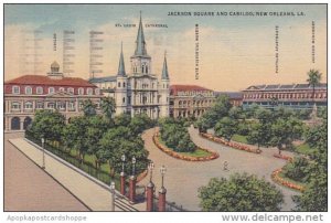Louisiana New Orleans Jackson Square And Cabildo