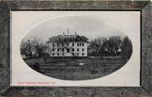 c1910 PNC Postcard Frame Vignette Mercy Hospital Roseburg OR Douglas Co.