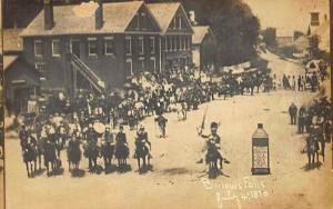 Bellows Falls VT Street Scene Parade Real Photo Postcard