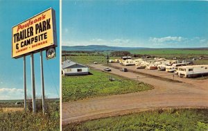 Dawson Creek BC Canada Paulson's Trailer Park and Camp Site Postcard AA57460