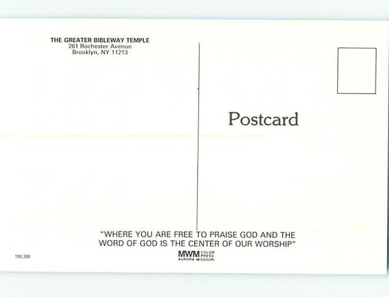 Unused Pre-1980 CHURCH SCENE Brooklyn - New York City NY hs6570