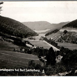 c1950s Bad Lauterberg, Germany RPPC Oder Dam Construction Birds Eye Photo A168