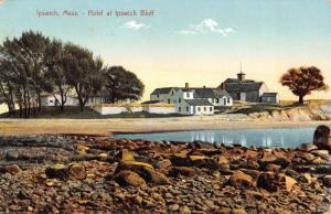 Ipswich Massachusetts Hotel At Bluff Rocky Coastline Antique Postcard K14966 