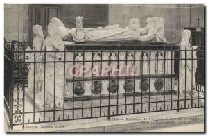 Postcard Old Death Nantes Tomb of Francis II Duke of Brittany in the cathedral