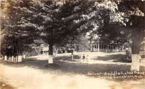 Grand Junction Michigan~Silver Saddle Lakes Resort~Girls in Swimsuits~1930s RPPC