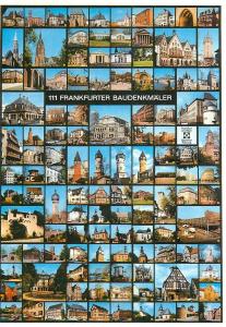 Germany 111 Frankfurter Baudenkmaler Frankfurt multi views postcard