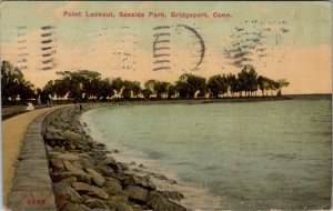 Bridgeport Connecticut Point Lookout Seaside Park Postcard Z15