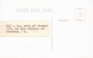 J75/ Newfane Vermont RPPC Postcard c1950s Covered Bridge 173