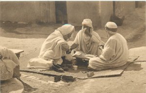 Postcard Scenes Algeriennes 6 Arab Men Playing Dominoes Algeria