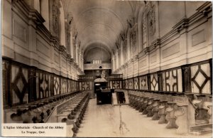 RPPC Real Photo Postcard Quebec La Trappe Abbey Church Interior View 1940s K93