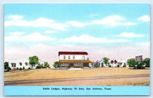 SAN ANTONIO, TX Texas ~  GABLES LODGES   c1940s  Roadside  Linen  Postcard