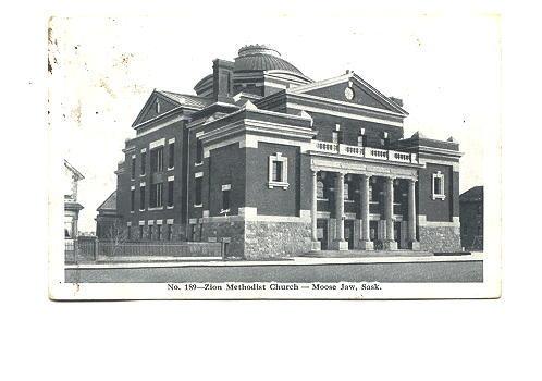 Zion Method Church Moose Jaw Saskatchewan, Novelty Mfg & Art Co 189 B&W 