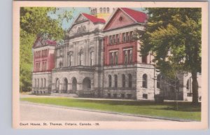 Court House, St Thomas, Ontario, Vintage PECO Postcard
