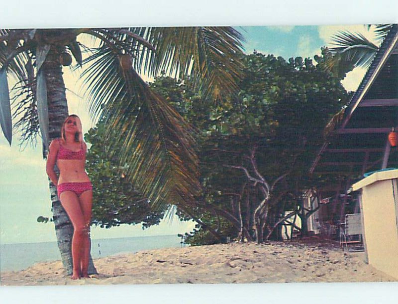 1960's risque SEXY GIRL Frederiksted - St. Croix US Virgin Islands USVI AE1178