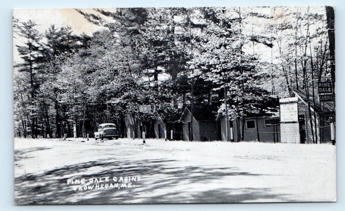 SKOWHEGAN, Maine ME Roadside PINE DALE CABINS Motel 1950s Postcard