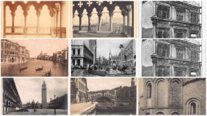 Italy Venice Venezia Palace Gondola some RPPC lot of 9 postcards C342