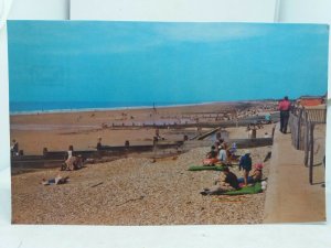 New Vintage Postcard The Beach Bracklesham Kent 1970s Vgc