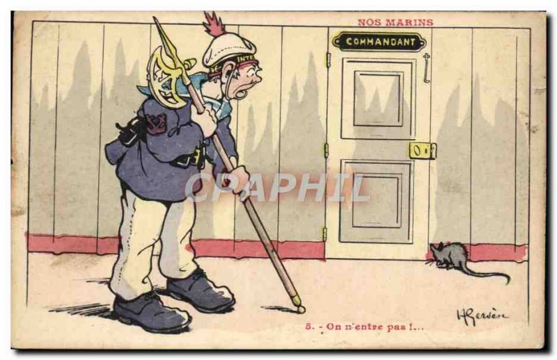 Postcard Old Gervese Illustrator Our Sailors We don & # 39entre not Mouse