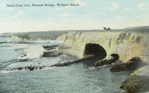 C.1910 Natural Bridge, Wilders Beach, Santa Cruz, Cal. Postcard F88