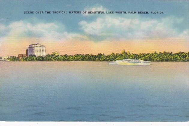 Florida Palm Beach View Of Lake Worth