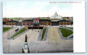 PROVIDENCE, RI Rhode Island ~ New RAILROAD STATION c1900s Bosselman Postcard