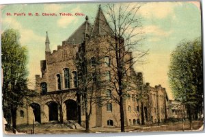 St. Paul's M. E. Church, Toledo OH c1911 Vintage Postcard L30