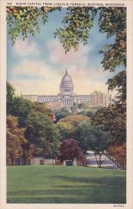 Wisconsin Madison State Capitol From Lincoln Terrace