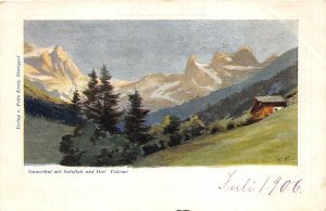 Lot132 gauertal mit sulzfluh und drei turme  austria vorarlberg  postcard