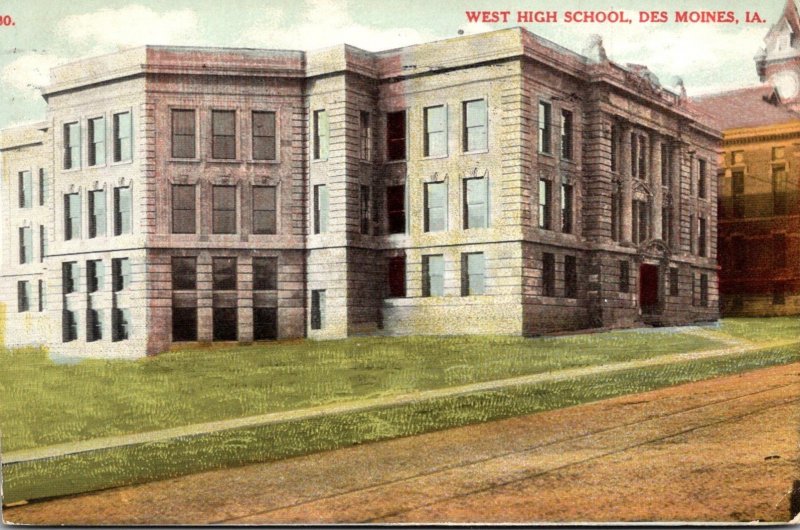 Iowa Des Moines West High School 1909