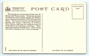 ARIZONA ~ BUFFALO CALF Native American APACHE c1910s Fred Harvey c1910s Postcard