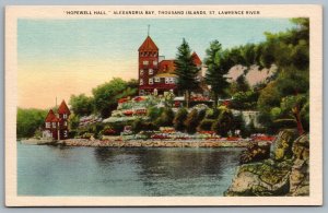 Postcard Thousand Islands Ontario c1930s Hopewell Hall Alexandria Bay Scenic