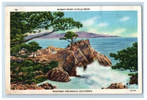 C. 1915-20 Midway Point 17 Mile Drive Monterey Peninsula Cal. Postcard P222E