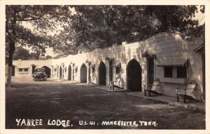Manchester Tennessee Yankee Lodge Real Photo Vintage Postcard AA64235