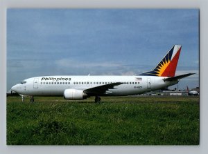 Aviation Airplane Postcard Philippines Airlines Boeing 737-3YO at Manila AL7