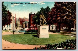 Baltimore   Maryland   Peabody Statue  Postcard  1908