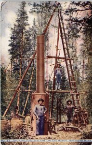 NORTHERN MINN. Postcard Drilling for Iron Ore on the Range, Drill, Workers
