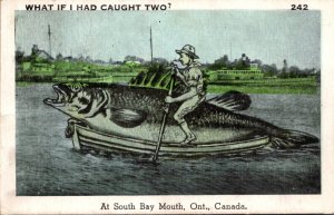 Canada Ontario South Bay Fishing Exageration What If I Had Caught Two 1945