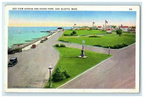c1939 Sea View Avenue and Ocean Park, Oak Bluffs Massachusetts MA Postcard