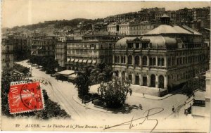 CPA AK Algérie-Alger-Le Théatre et la Place Bresson (236770)